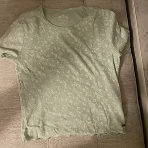 Sage green with flowers